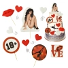 FIGURKA CUKROWA topper na tort URODZINY KOBIETA ozdoby na tort LOVE 18+